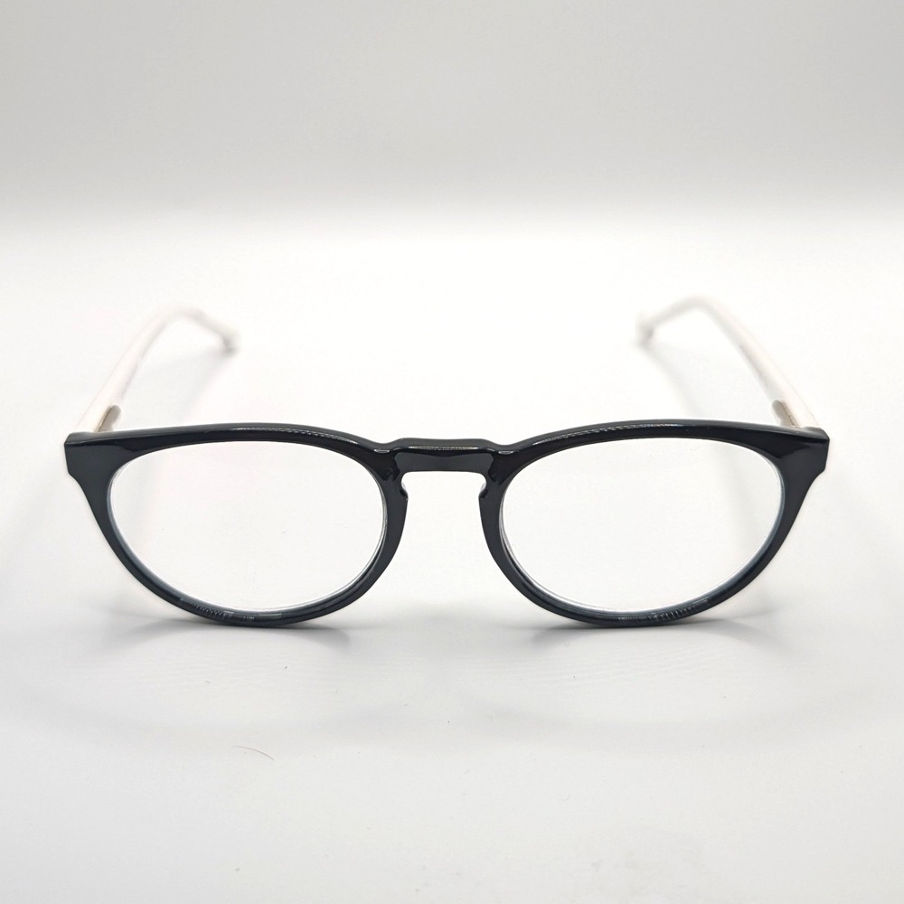 Jonathan Adler (+1.50) JA803 Black White Round Eyeglasses Frames 51-19-135